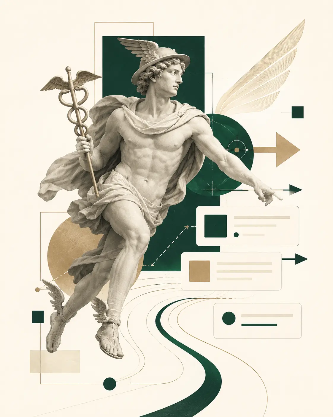 Editorial illustration representing Google Ads management